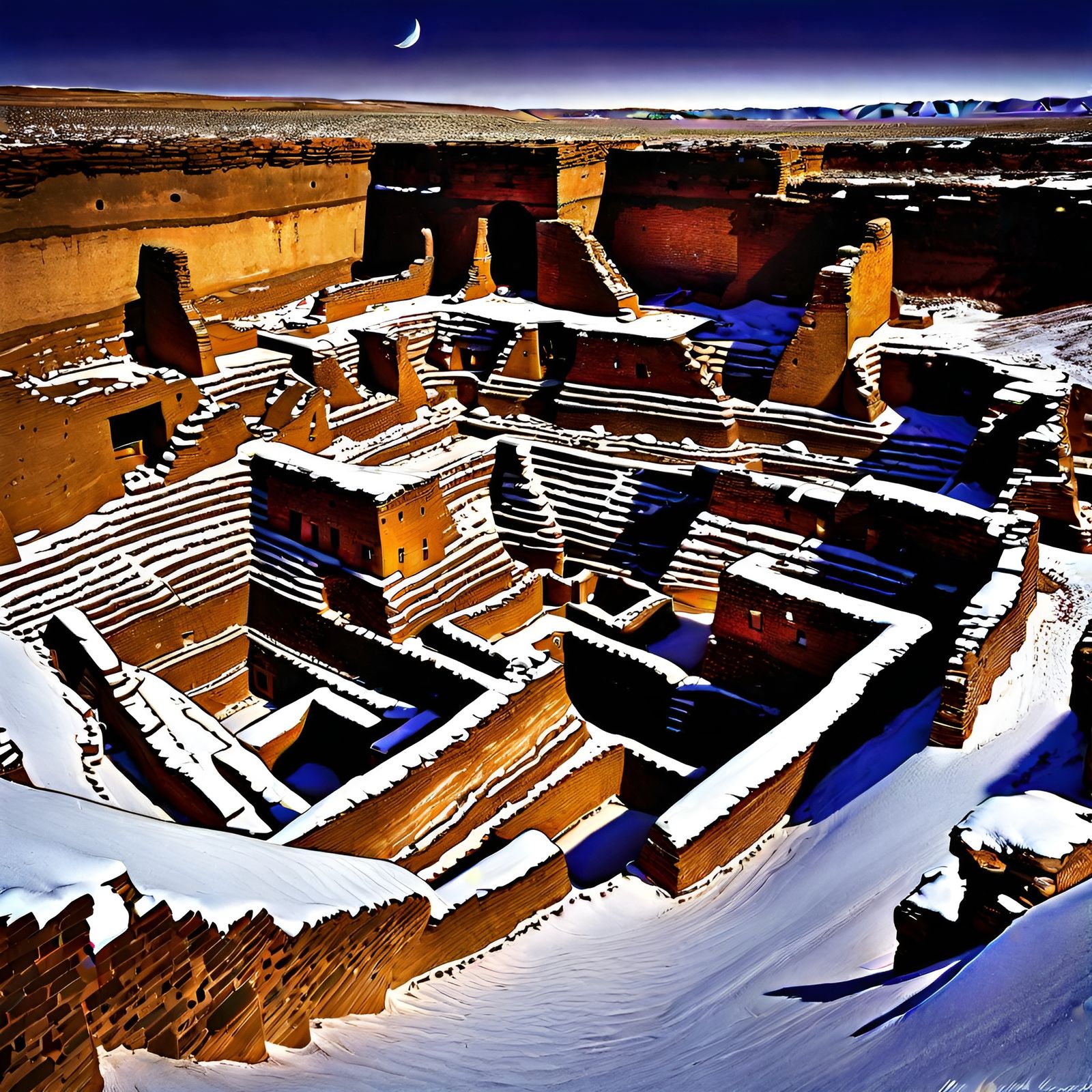 Chetro Ketl Ruins During Lunar Solstice