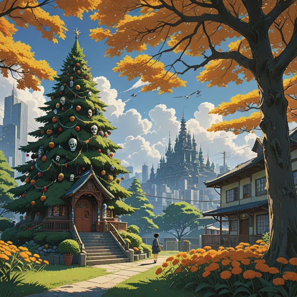 Day of the Dead Christmas Tree Concept Art