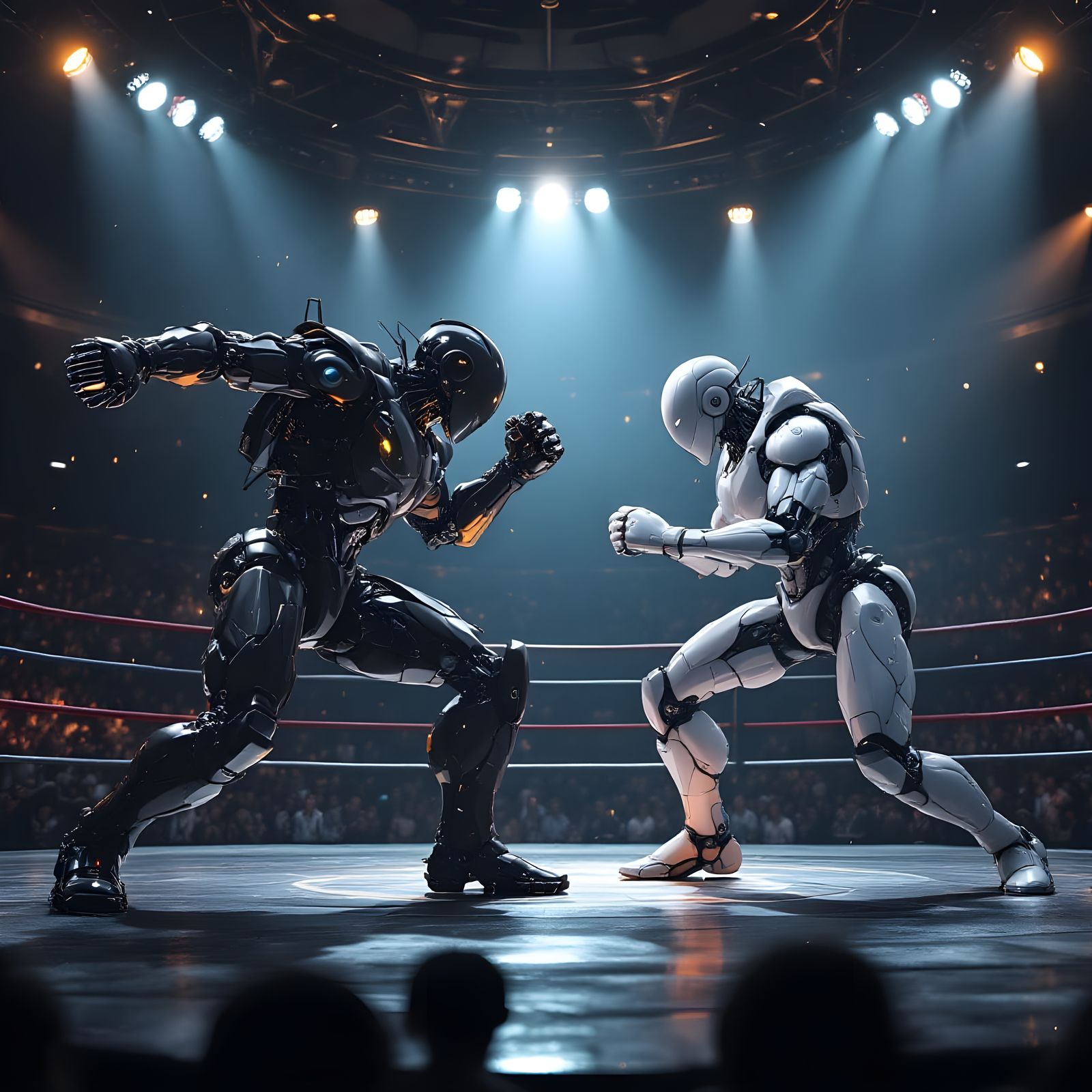 AI Robots Battle in Anime-Style MMA Arena
