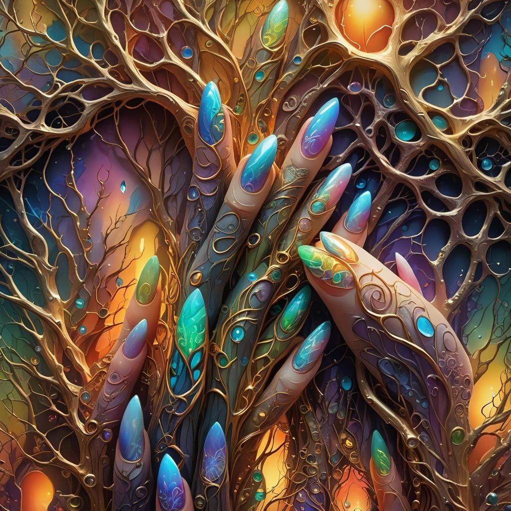 Surreal Nail World: A Matte Painting Masterpiece