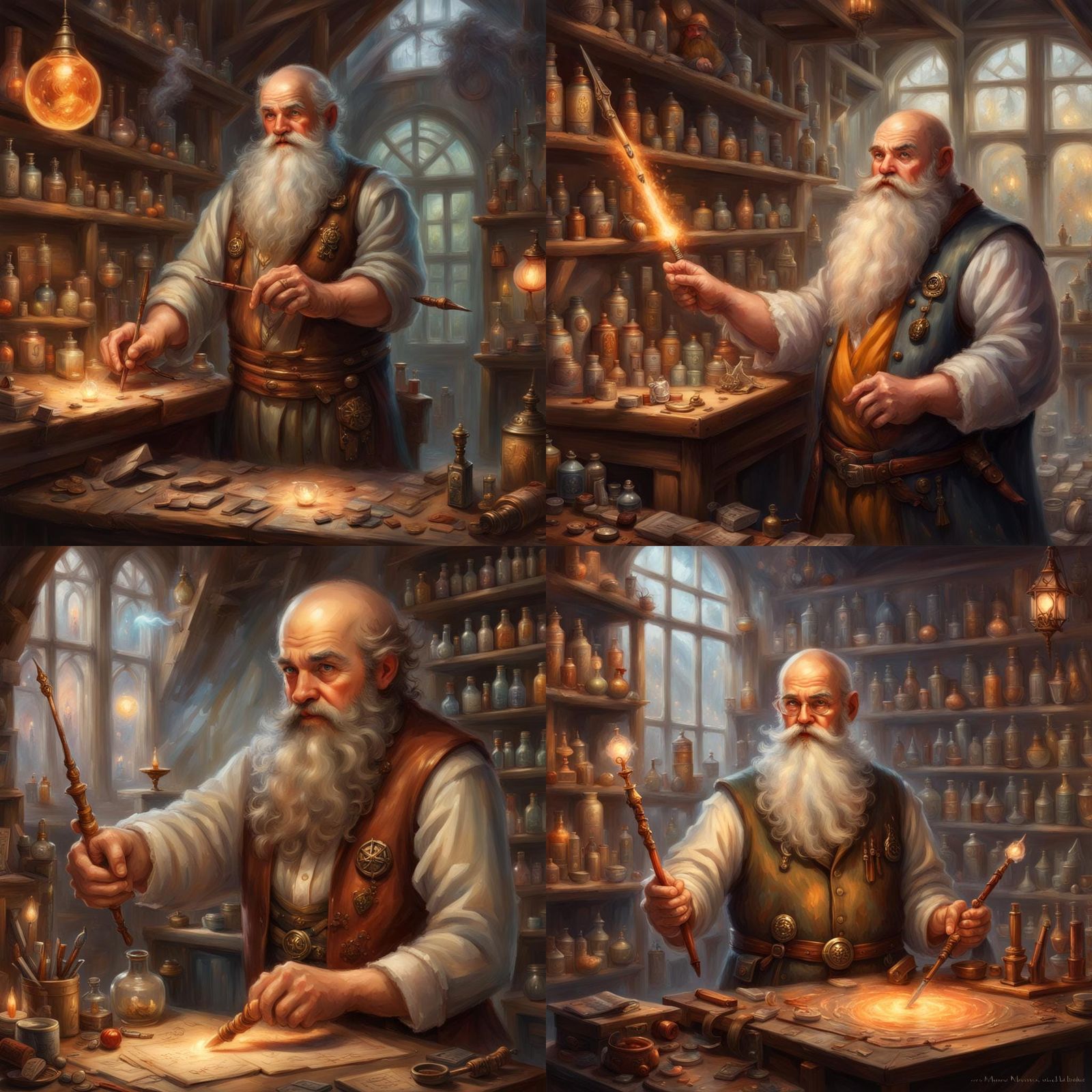 Magic Wand Workshop in Ethereal Fantasy Style