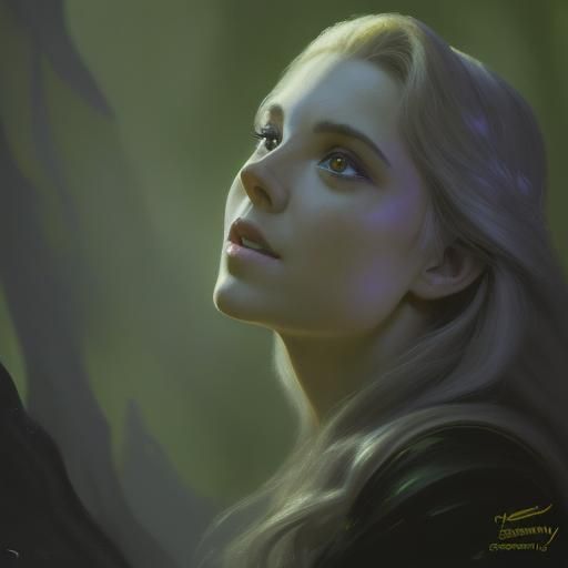Princess Eilonwy Portrait as Oil Painting