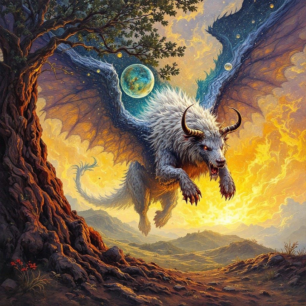 Abstract Creature in Neon Colors