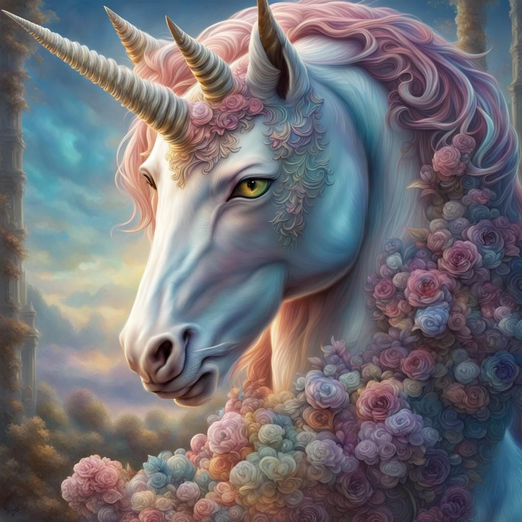 Cat Unicorn in Dreamlike Magic Realism Style