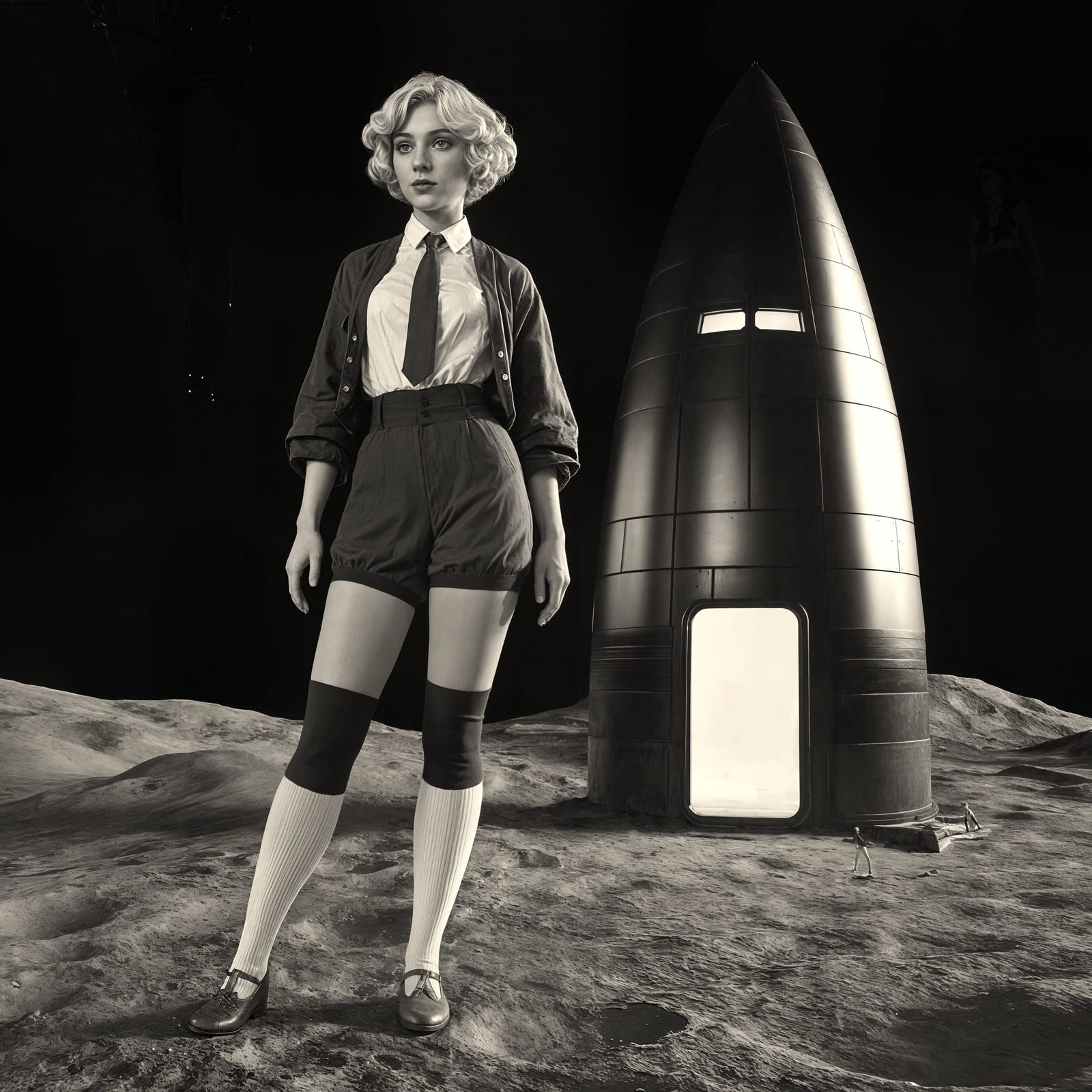 Croatian Actress Stands Confidently on the Moon's Surface