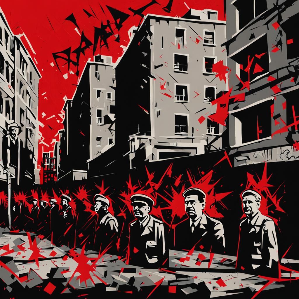 Revolutionary Graffiti Featuring Dictators Doing Mundane Wor...