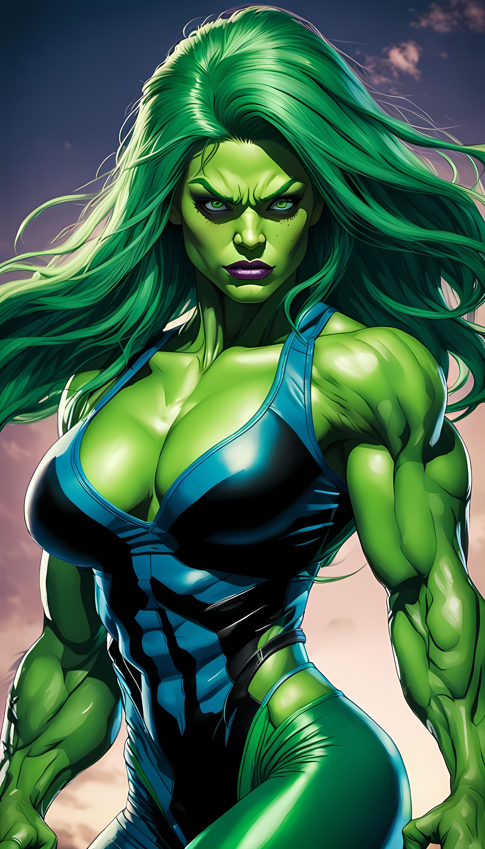 Live-Action She Hulk Film Still, Color Graded