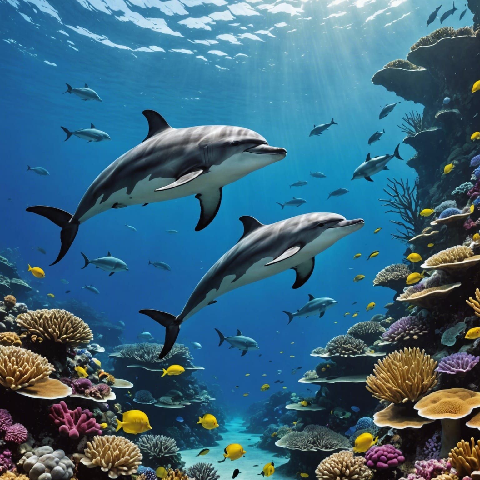Oceanic Ecosystems with Dolphin