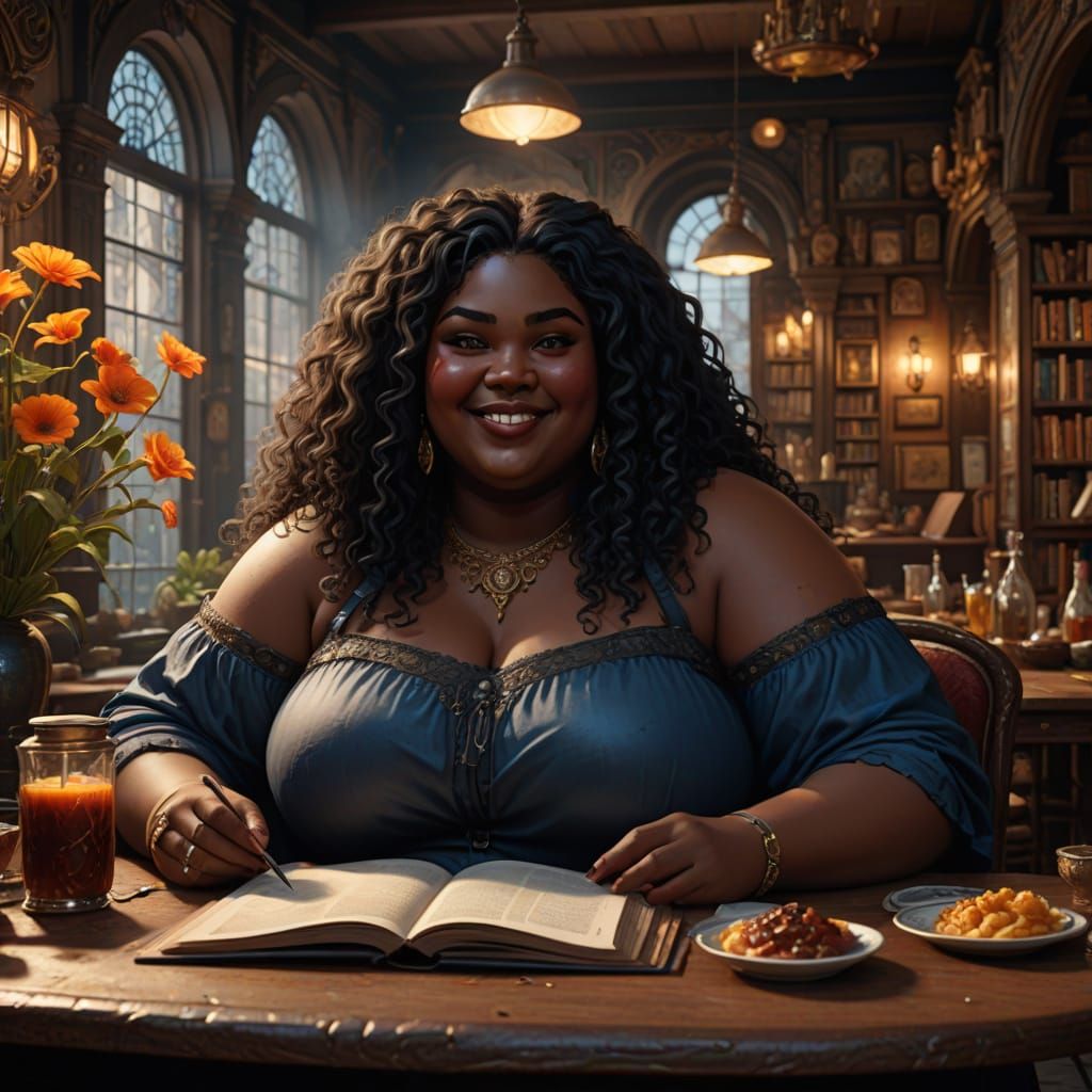 Cozy Library Scene with Two Women