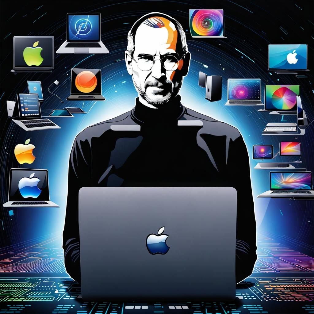 Colorful Apple Innovation with Steve Jobs