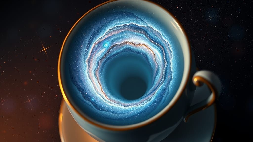 Milky Way Galaxy in Antique Teacup