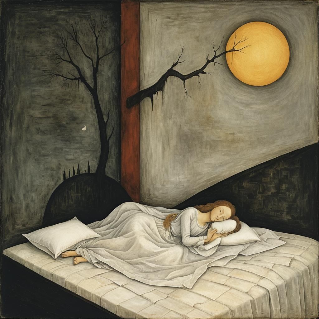 Ethereal Woman Longs for Comfort in a Haunted House