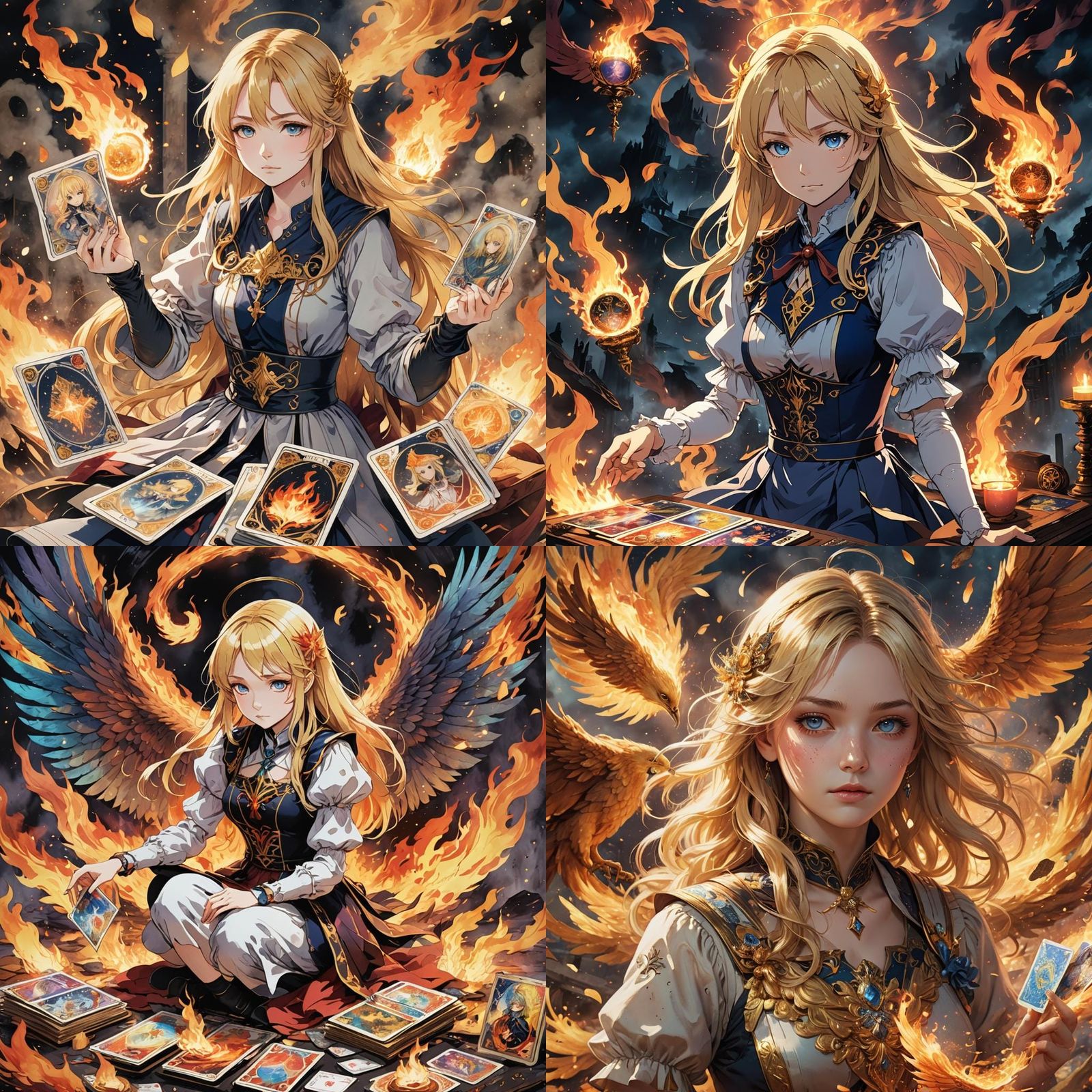 Anime Tarot Reader with Phoenix Ashes