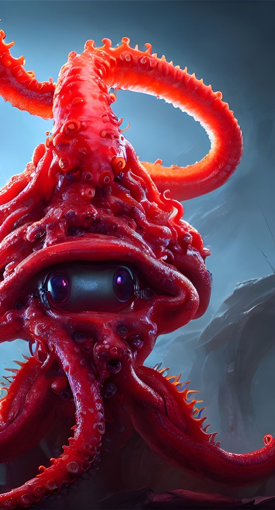 Hyperdetailed Tentacle Monster Concept Art
