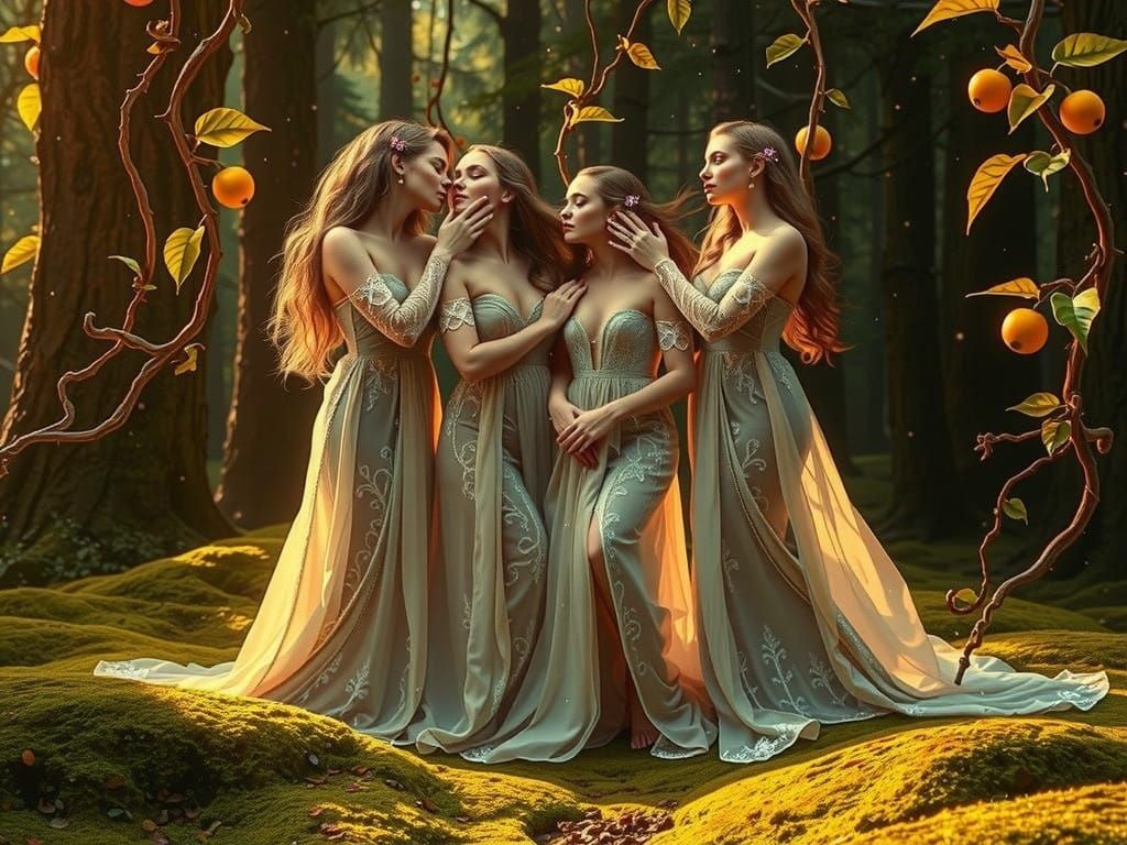 Seasonal Celtic Goddesses Embody Love and Nature in Art Nouv...