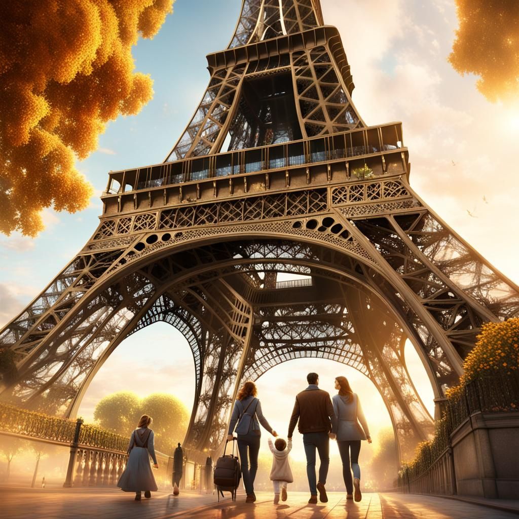 Eiffel Tower Gate: Cinematic Digital Matte Painting