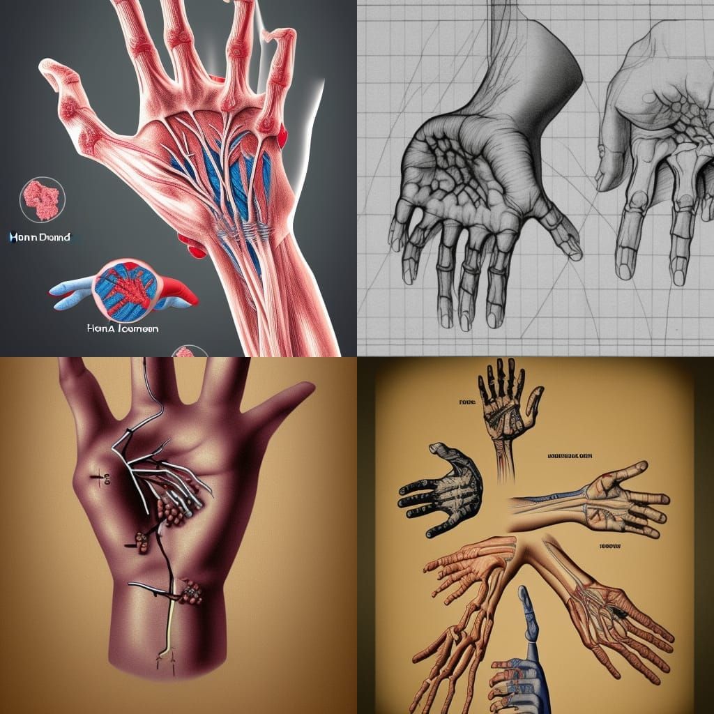 Human Hand Anatomy Illustration