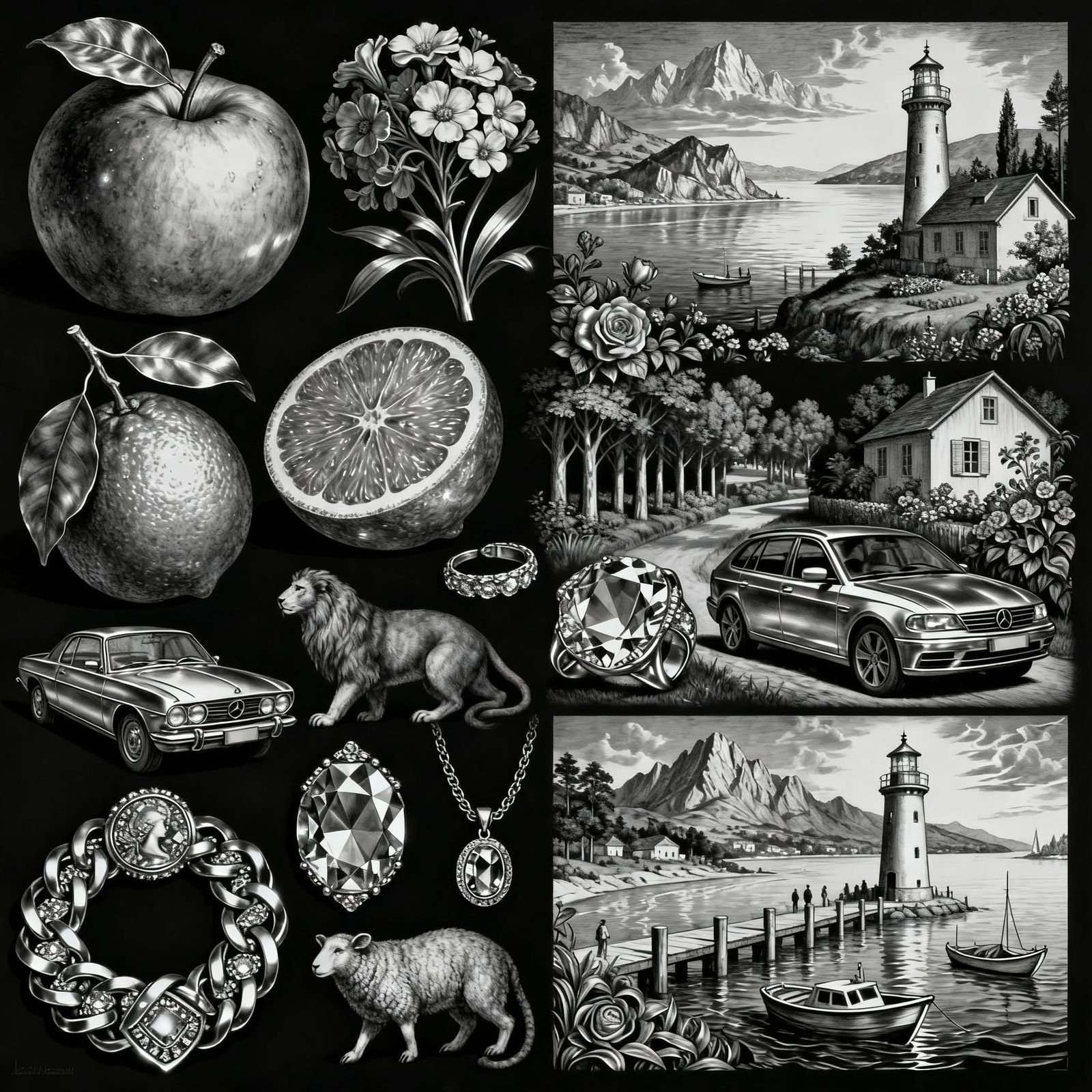 Metallic Grey Panorama of Existence