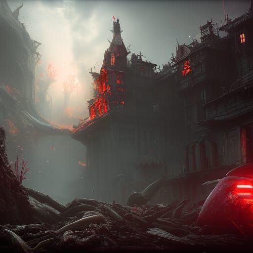 Intricate Horror Concept Art in Octane Render