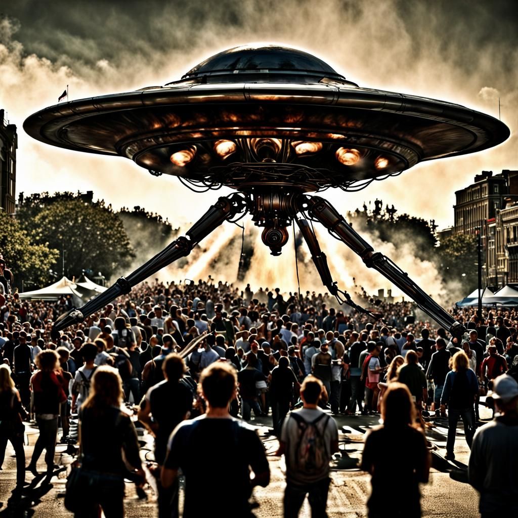 War of the Worlds: Alien Tripod Heat Ray Attack