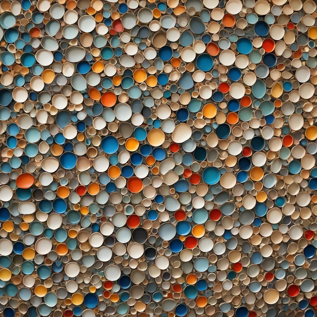 Maximalist Living Space with Abstract Art Photography