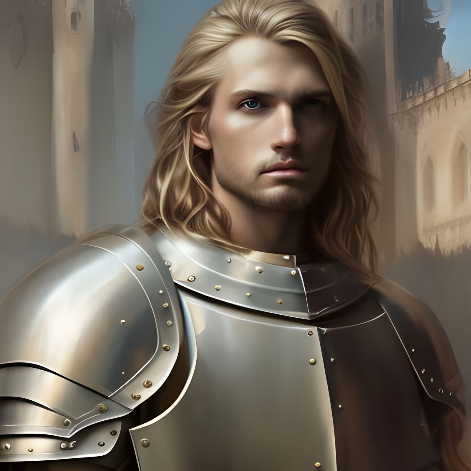 Hyperrealistic Knight in Shining Armor