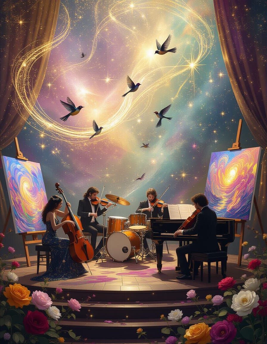 Magical Creators: Music, Art, and Floating Instruments