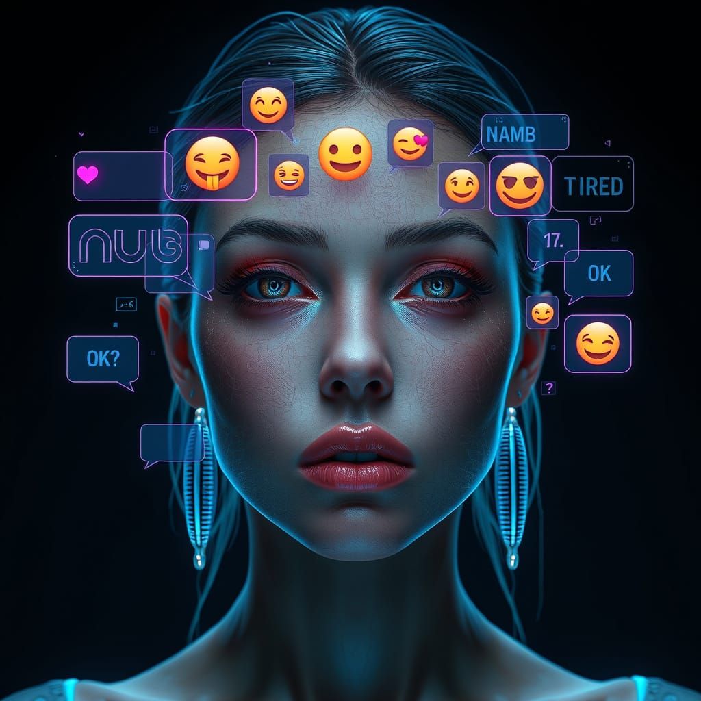 Cyberpunk Goddess in Glitching Digital Aura