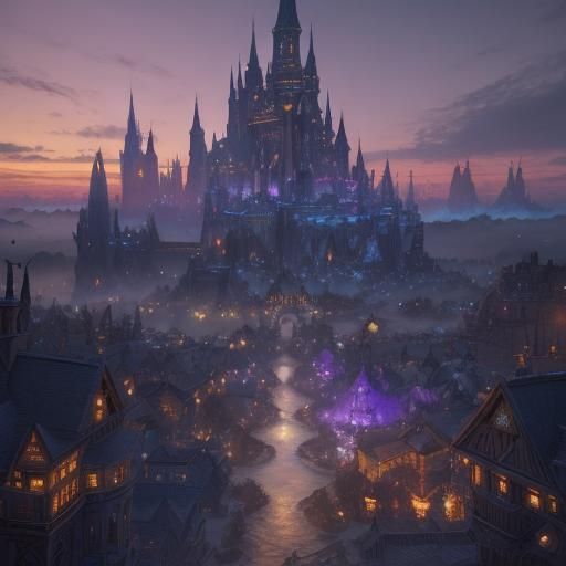 Magical Christmas Backyard in Fantasy Concept Art Style