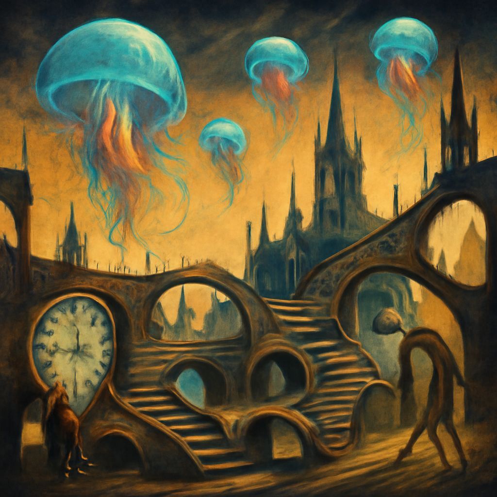 Surreal Dreamscape in Vibrant Surrealist Style