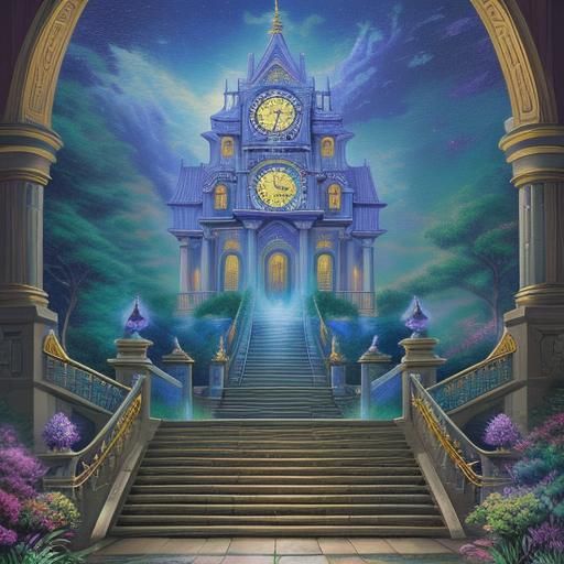 Ethereal Temple Stairway to Heaven Fantasy