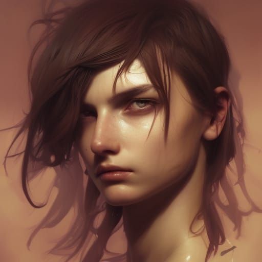 Fallen Angel Portrait in Hyperdetailed Digital Art