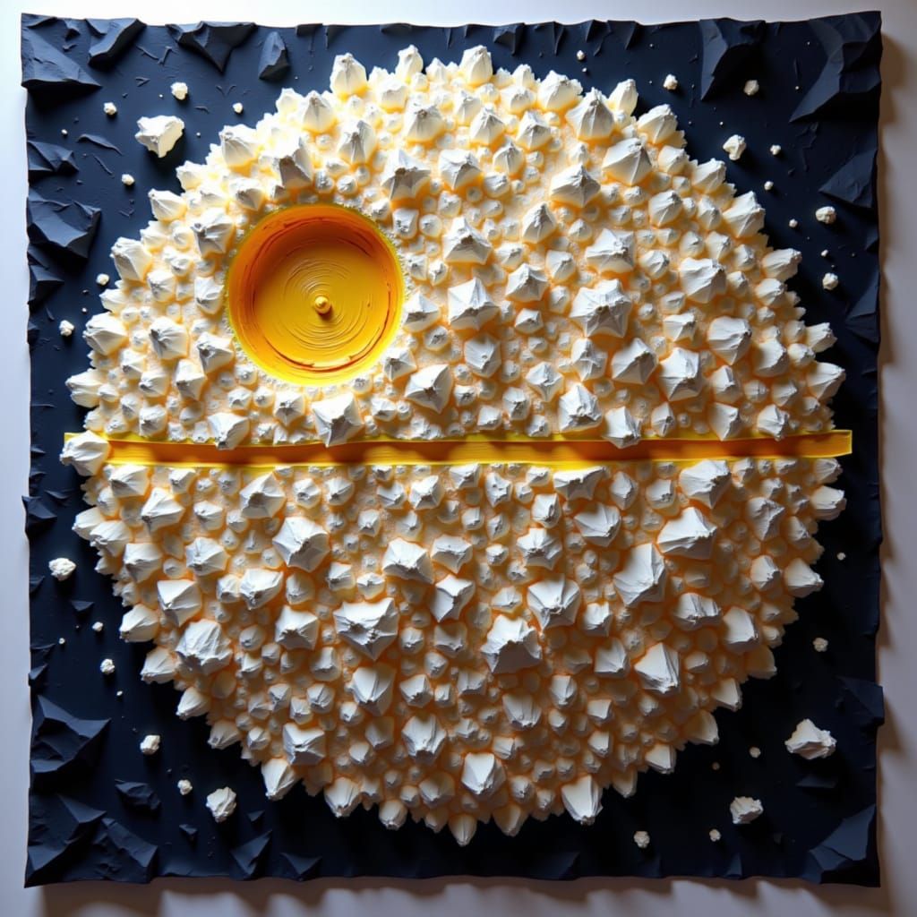 Popcorn Death Star in Papercut Style