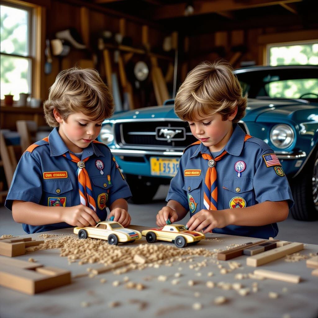 Dreaming of winning the Pinewood Derby, 1978
