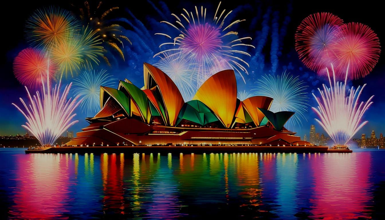 Surreal New Year's Eve in Sydney