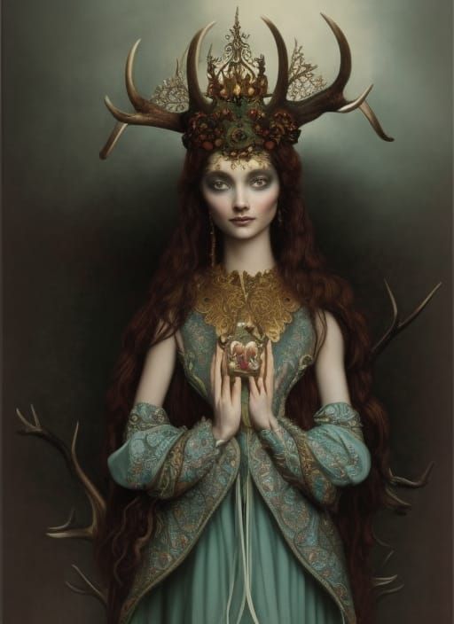 Celtic Druid in Ornate Robes