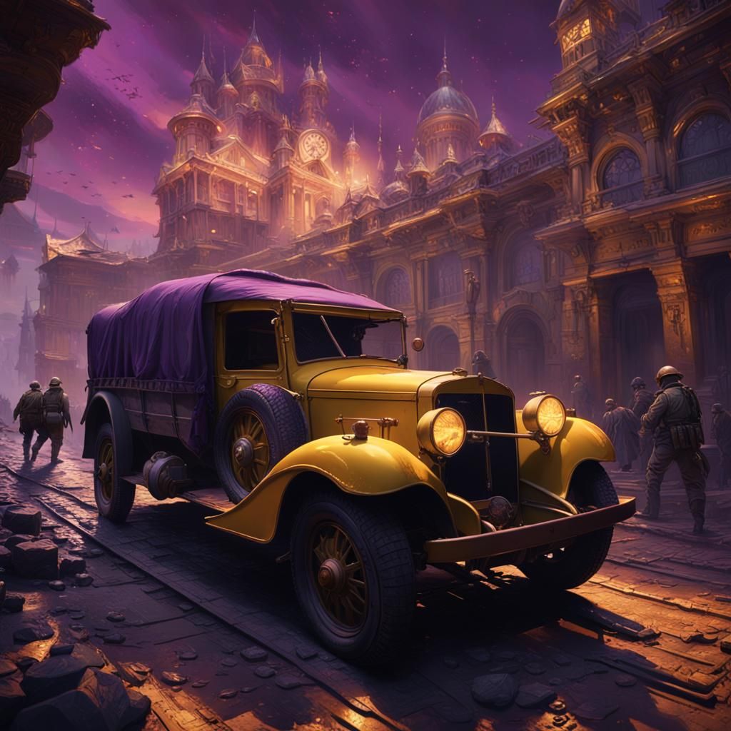 WWII Dark Fantasy Concept Art in Art Nouveau Style