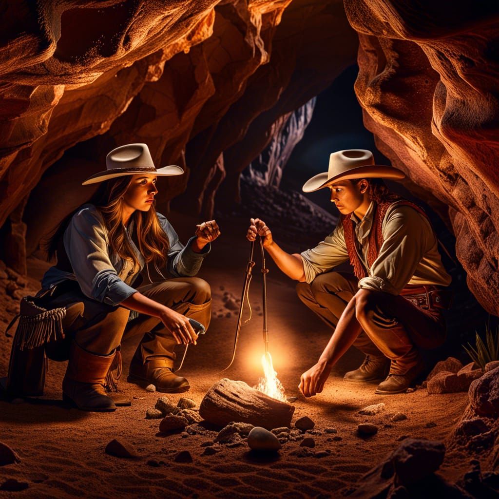 Cowboy and Cowgirl Discover Hidden Desert Treasure