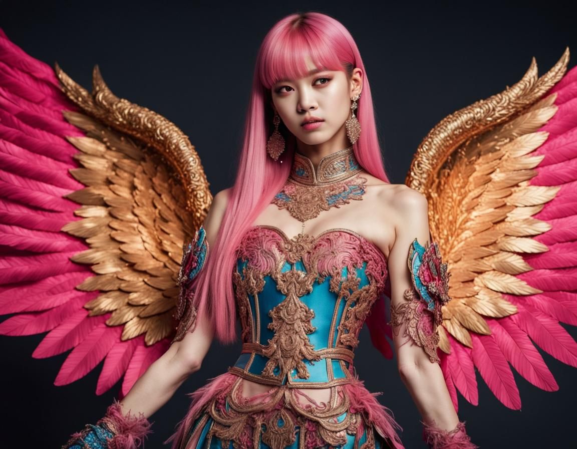 Thai Angel Costume: A Vibrant Digital Art Representation