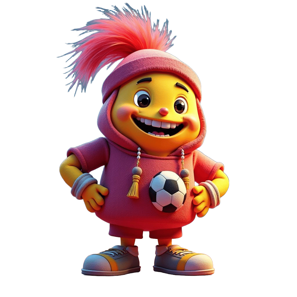 Cute Cartoon Mascot for Online Football Game