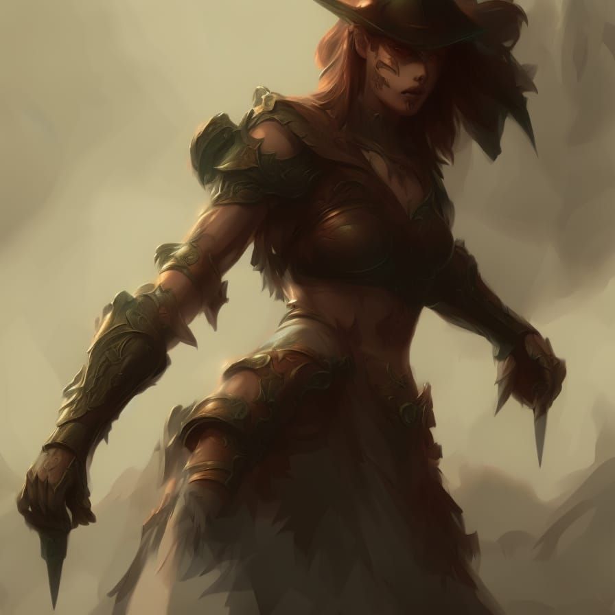 Warrior of Death Portrait on Battlefield in Hyperdetailed St...