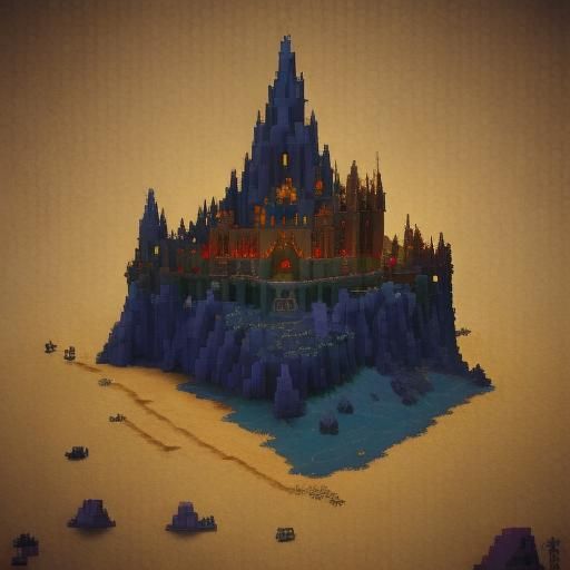 Fantasy Landscape with Sand and Treasure Chests