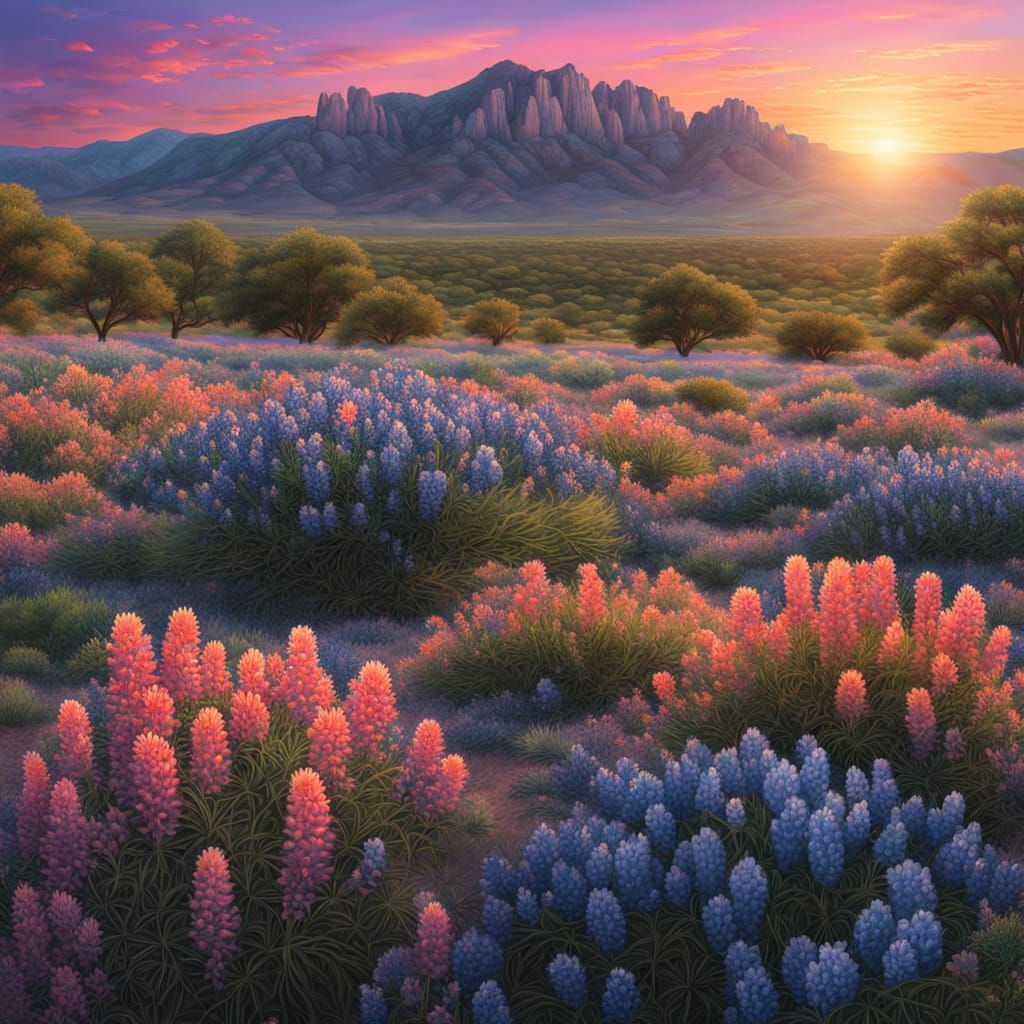 West Texas Wildflowers (Bluebonnets & Paintbrushes)