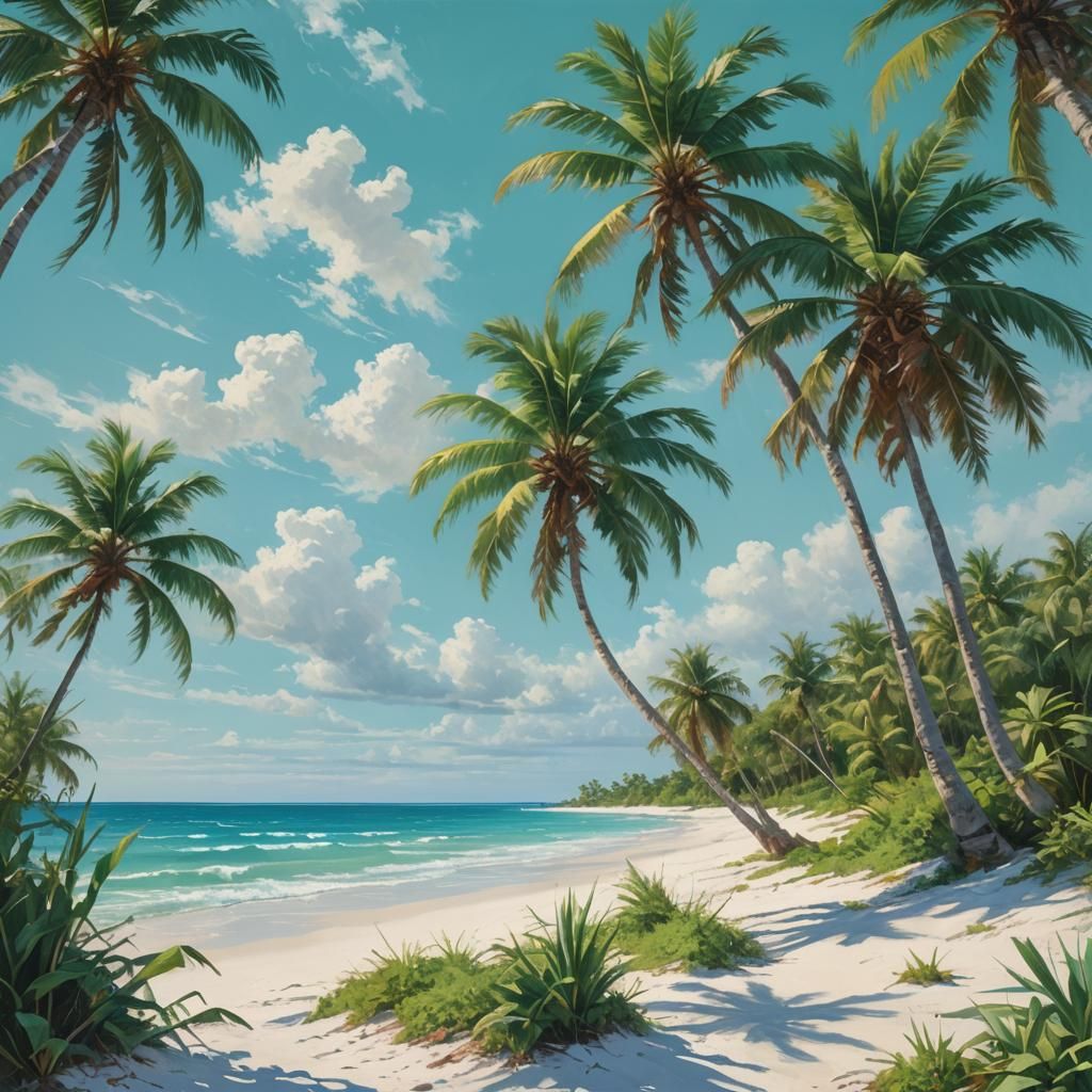 Tropical Beach Paradise with Turquoise Water