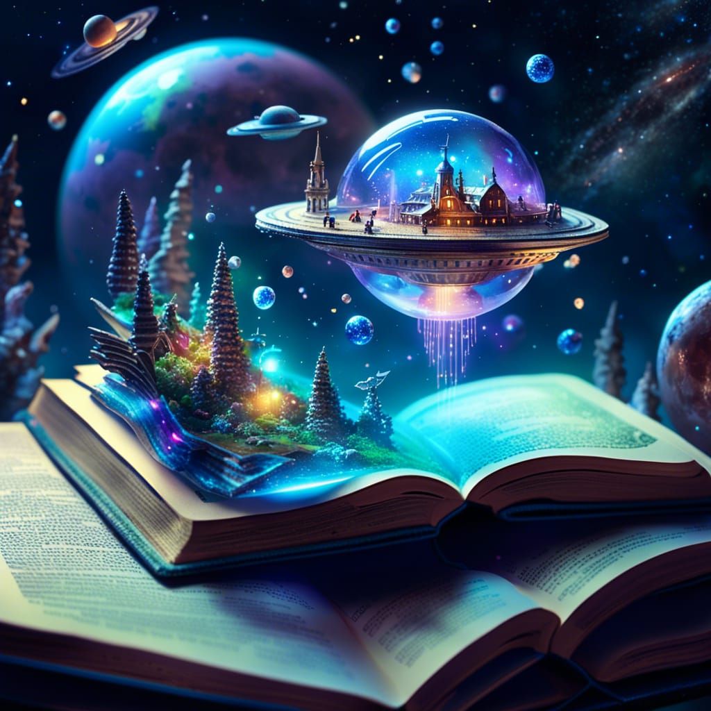 Sci-Fi Spaceships Emerge from Holographic Book