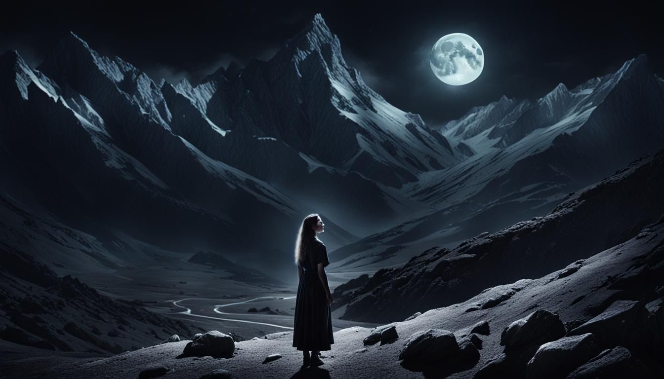 Mystical Capricorn Portrait in Surrealist Style