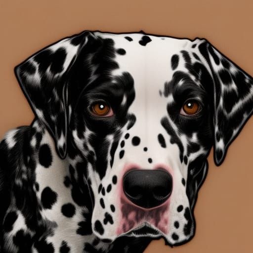Hyperrealistic Dalmatian Portrait in 8k Resolution