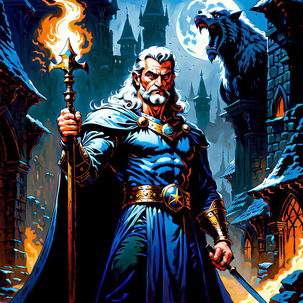 Medieval Wizard in Frazetta Style
