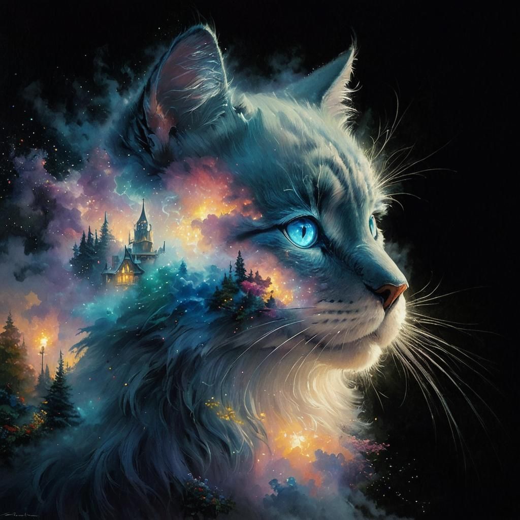 Ethereal Fantasy Landscape in Kinkade Style