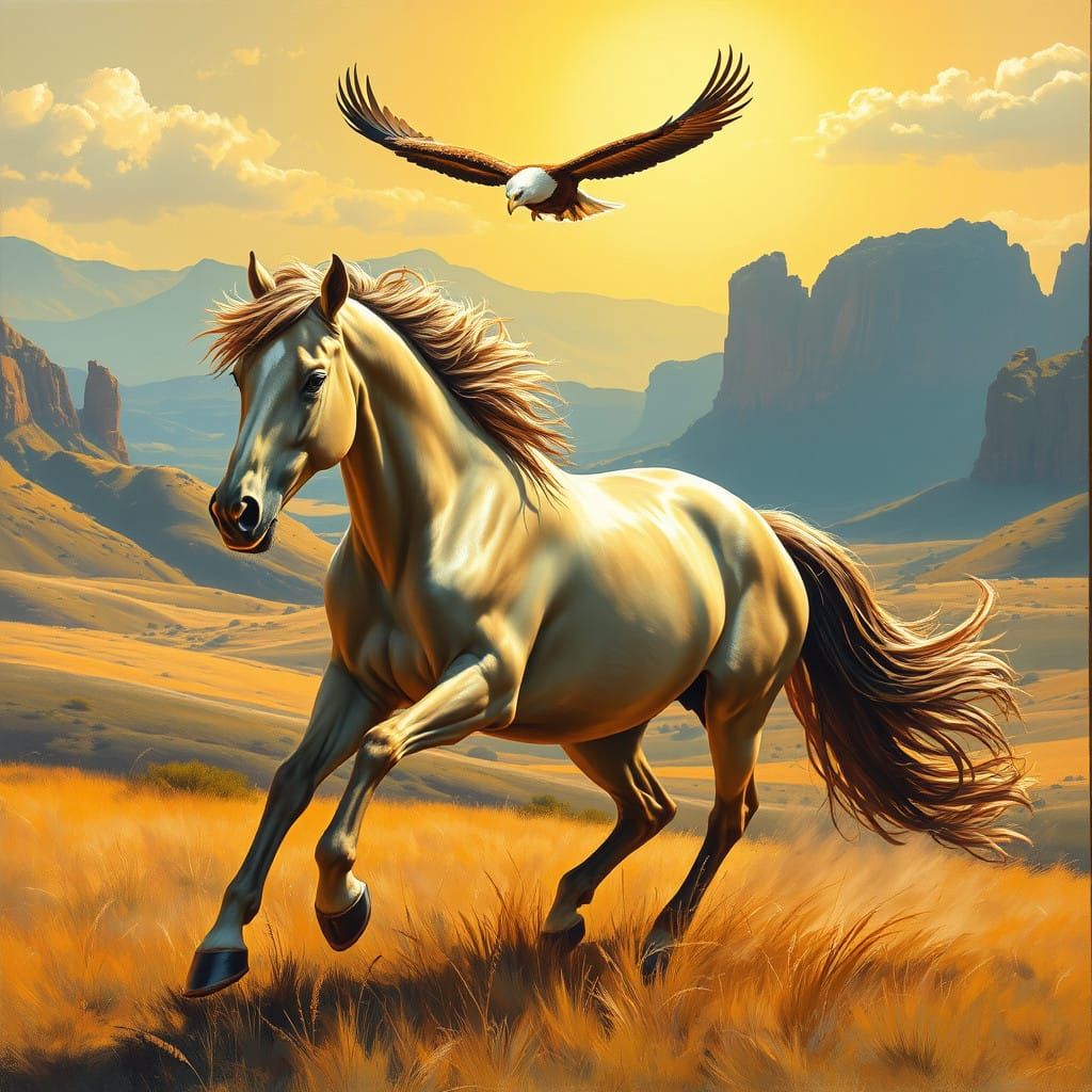Free Spirit Horse Running in the American West